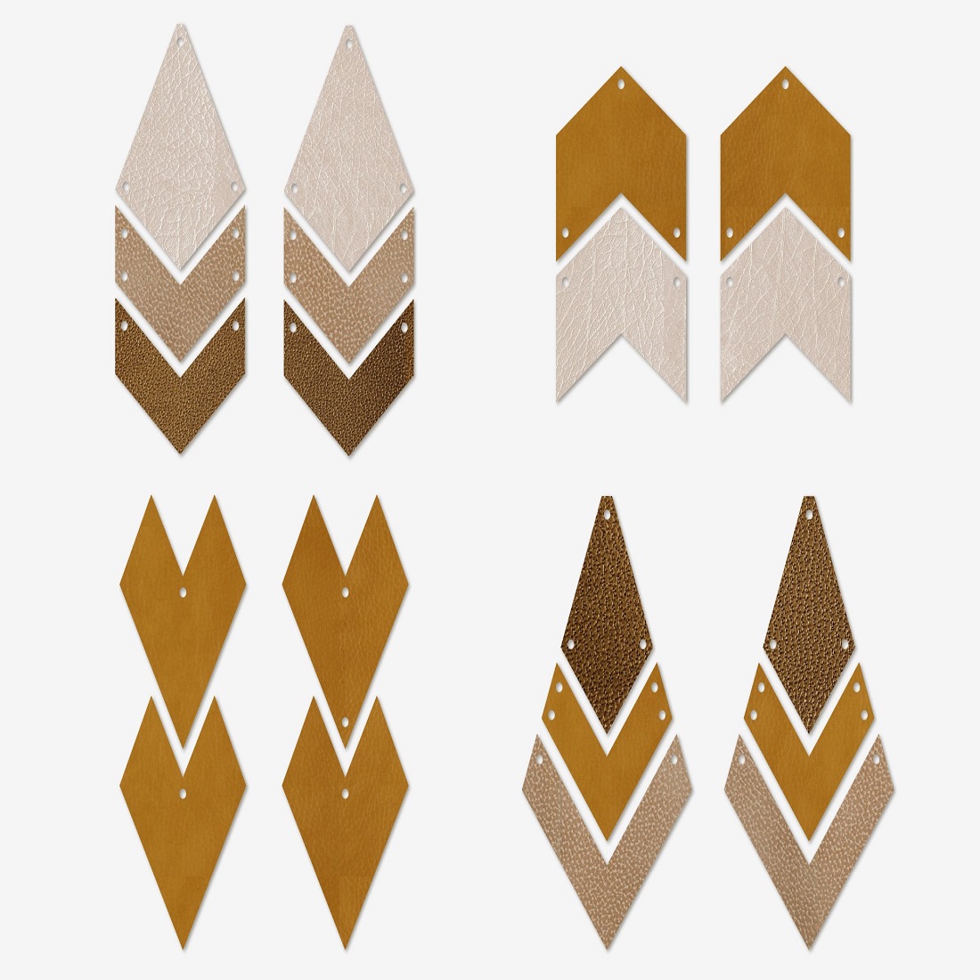 Chevron Earring SVG, Faux Leather Arrow Earrings Template preview image.