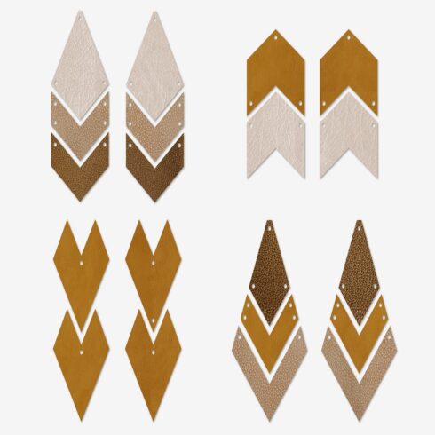 Chevron Earring SVG, Faux Leather Arrow Earrings Template cover image.