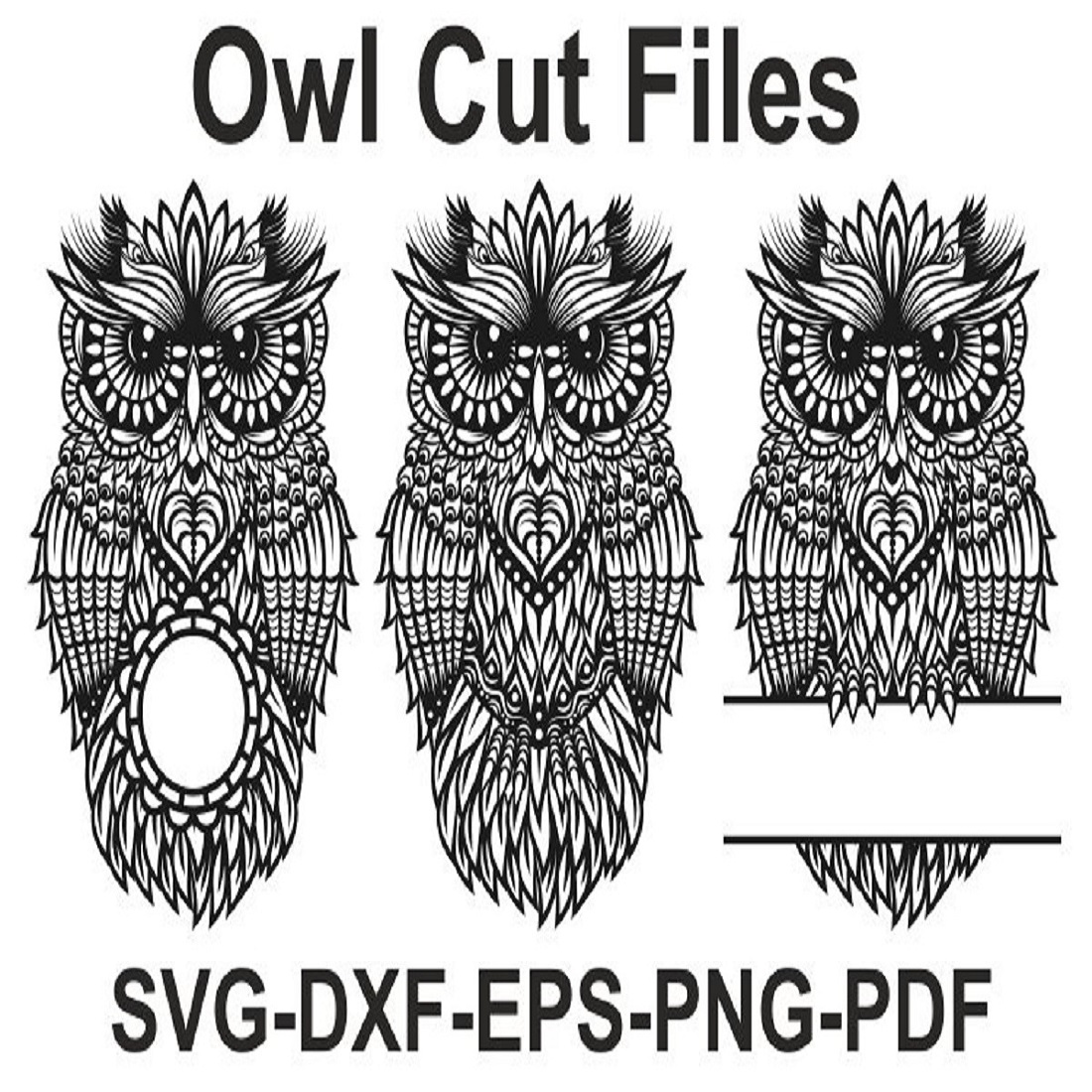 Owl SVG Design For Laser Cutting, Cricut and Silhouette preview image.