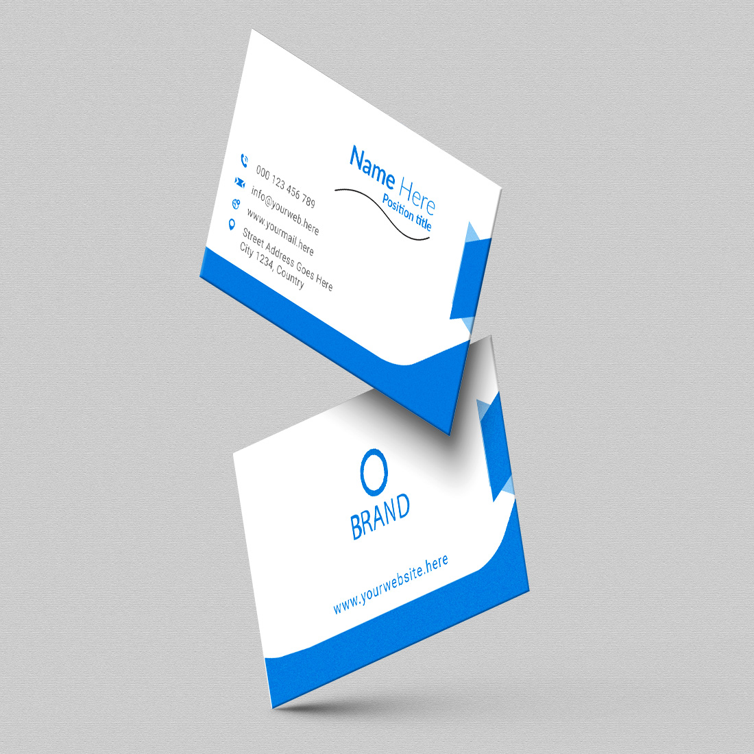 creative and simple modern business card design preview image.