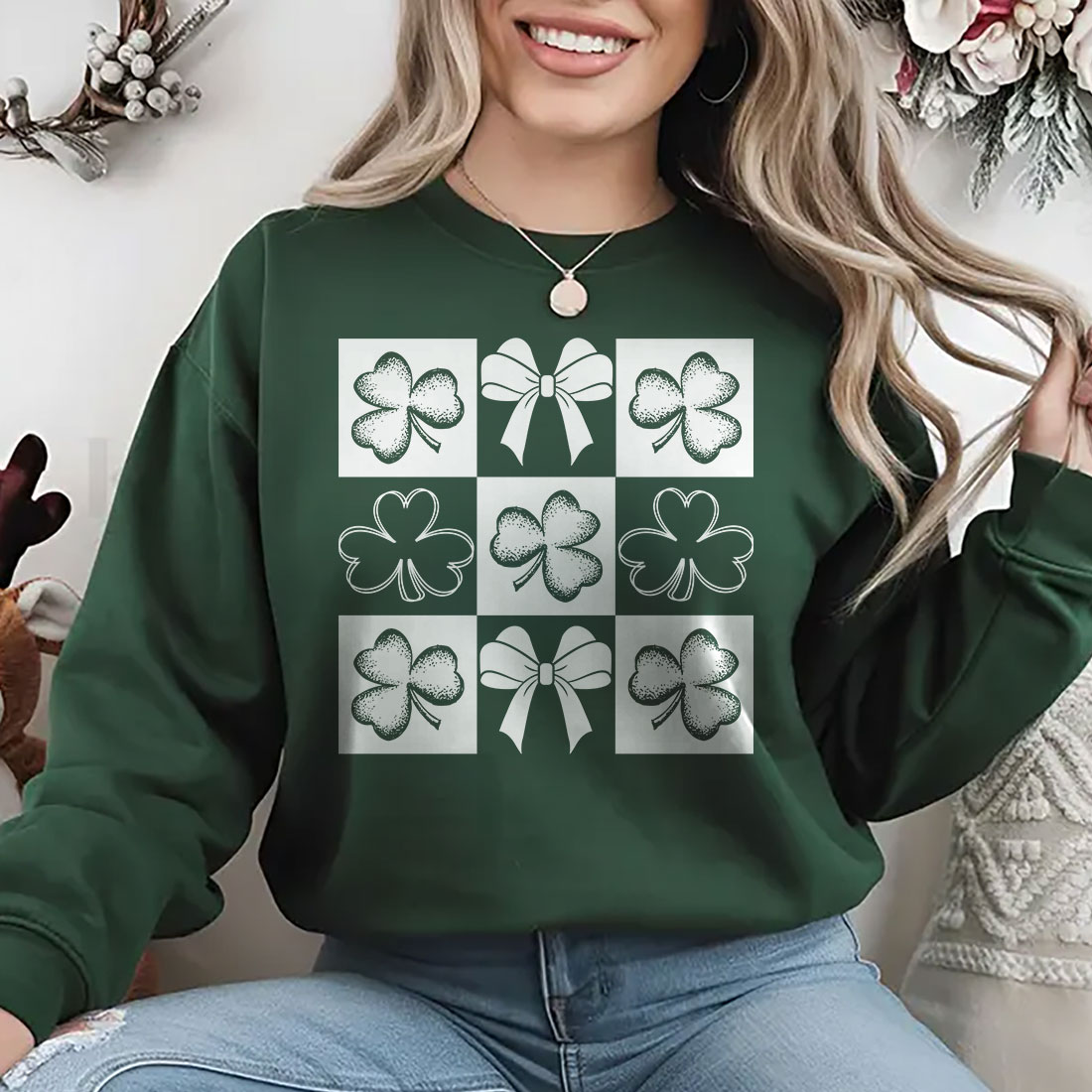 St Patrick's Day T-Shirt Design, Retro Checkered St Patrick's Day PNG, Coquette St Patty's Day png, Lucky Shamrock PNG, St Patricks Coquette Png, Lucky Charm Png, Irish Png cover image.