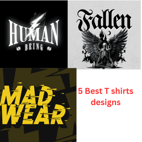 5 Best T shirts designs cover image.