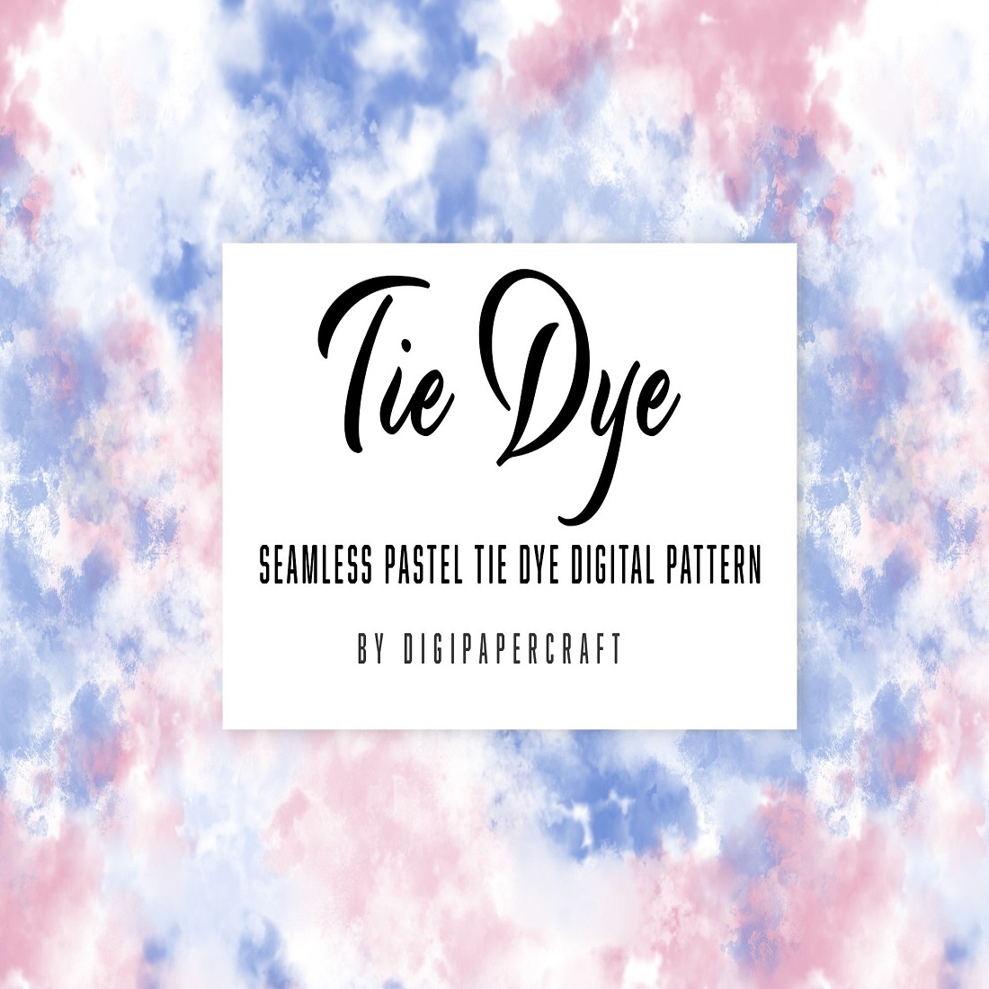 Seamless Tie Dye Digital Paper, Pastel Tie Dye Digital Paper preview image.