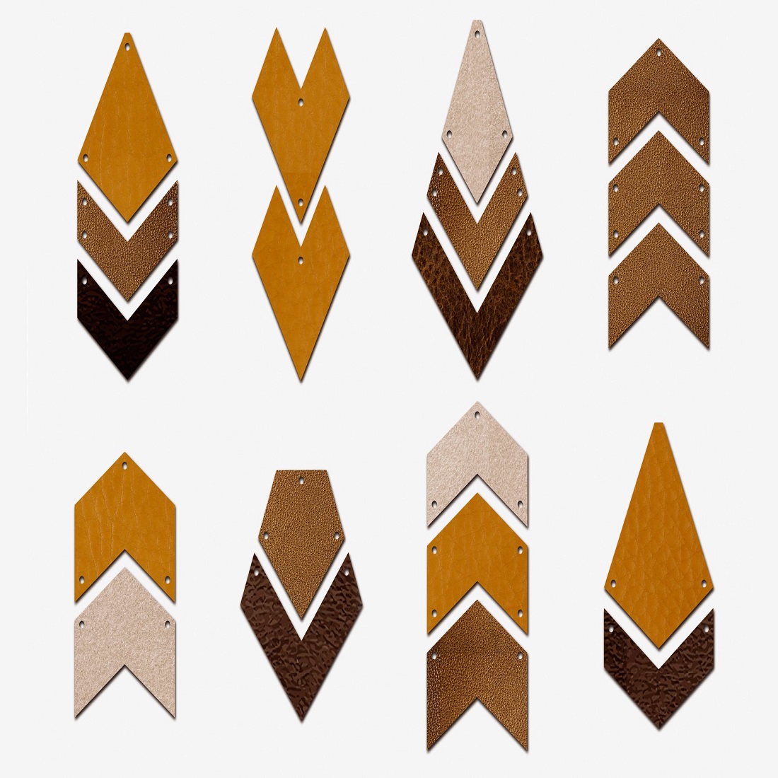 Chevron Earring SVG, Faux Leather Earrings Templates cover image.