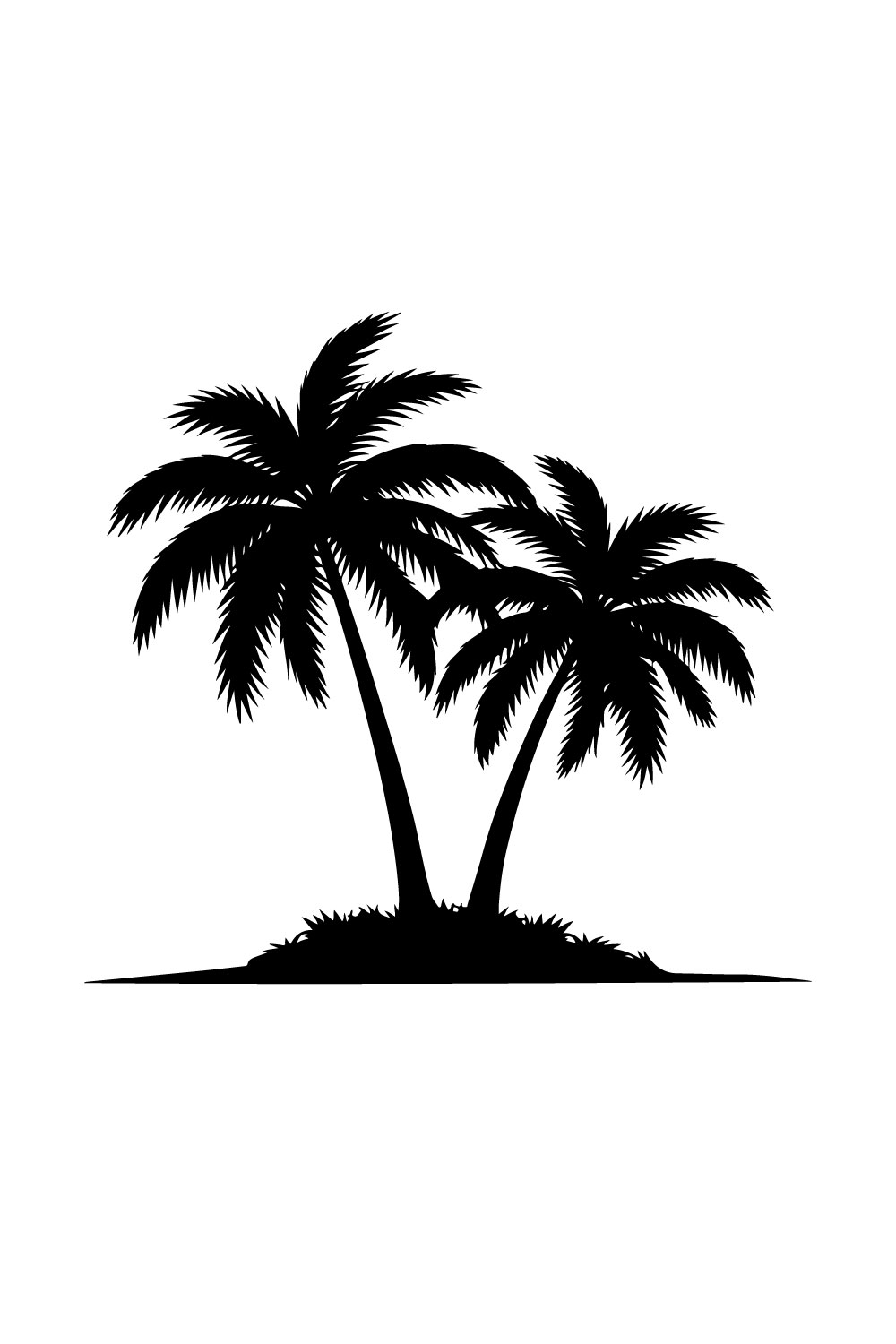 some palm tree silhouette vector illustration pinterest preview image.