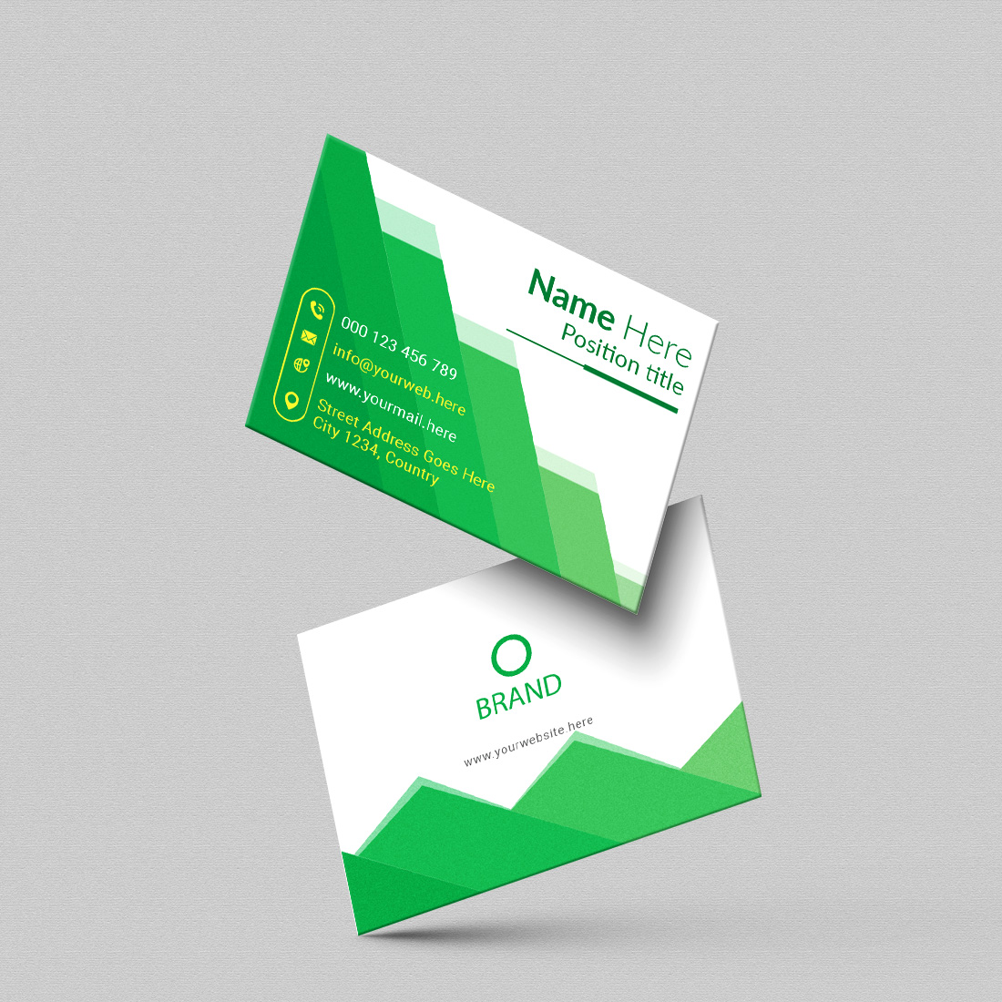 creative and simple modern business card design preview image.