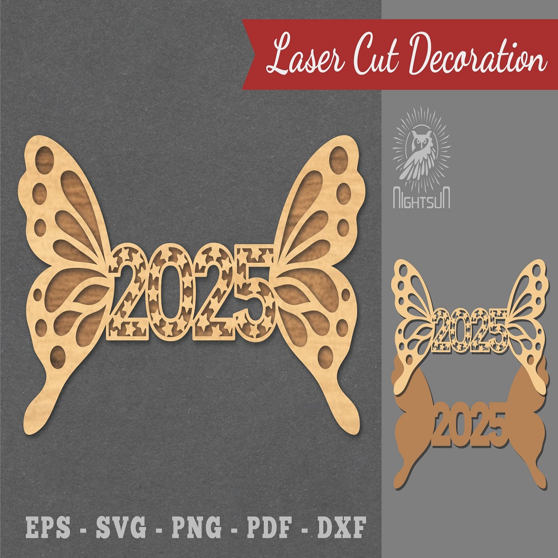 2025 Butterfly Laser Cut Decoration preview image.