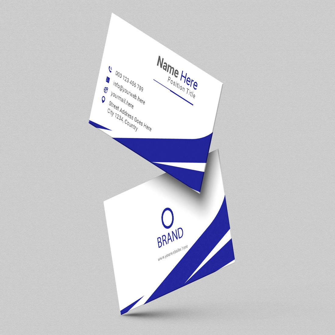 creative and simple modern business card design preview image.