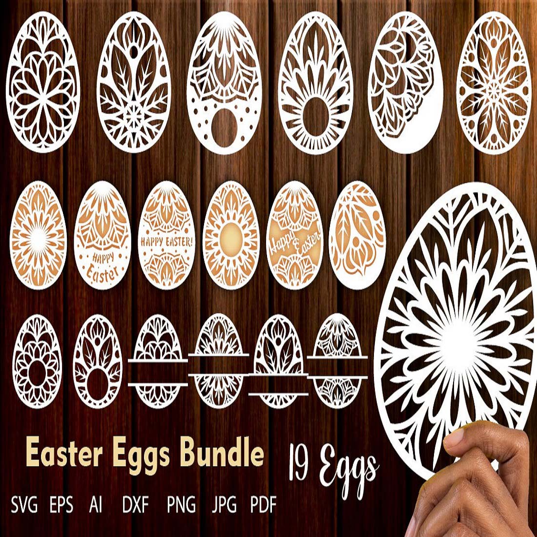 61 easter egg monogram frame svg cutting files 697