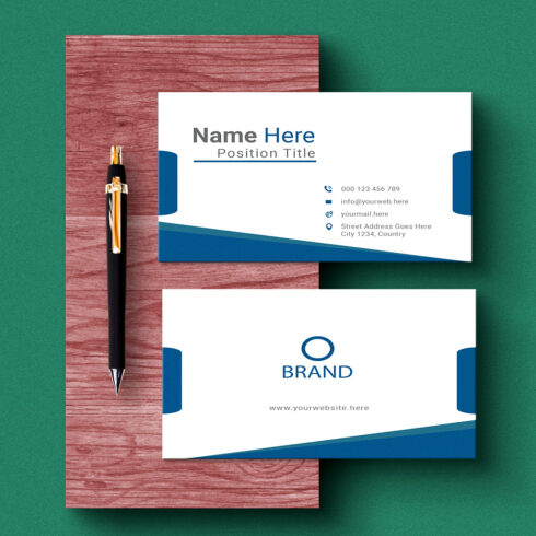 creative and simple modern business card design cover image.