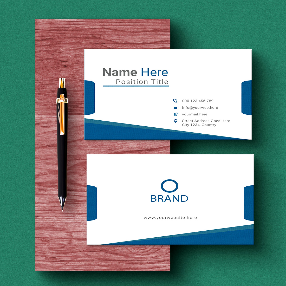 creative and simple modern business card design cover image.