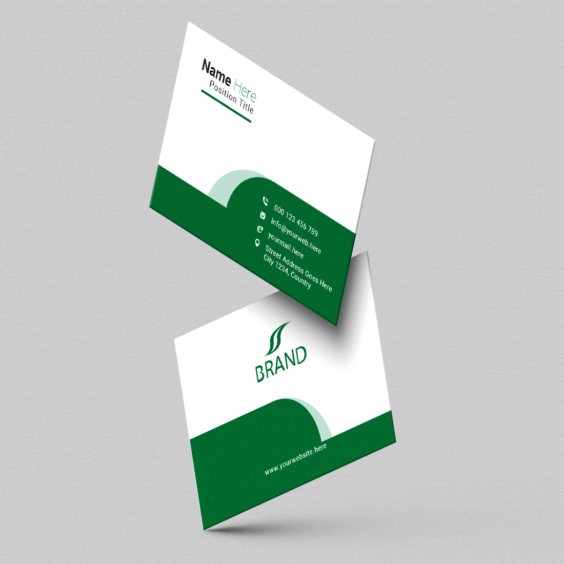 creative and simple modern business card design cover image.