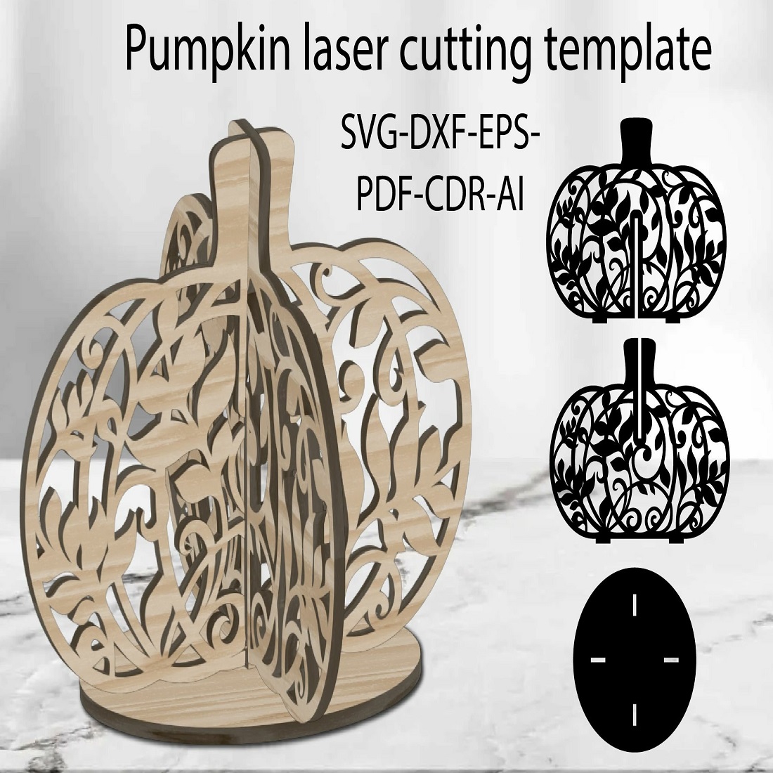 7 3d pumpkin svg laser cutting template thanksgiving day 233