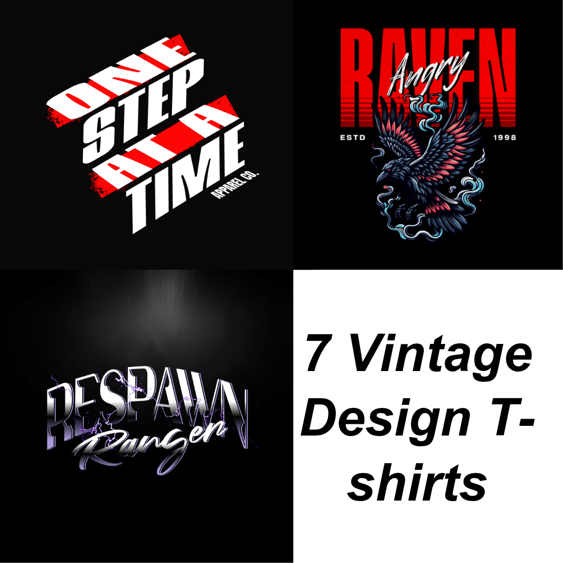 Vintage Design T-shirts preview image.