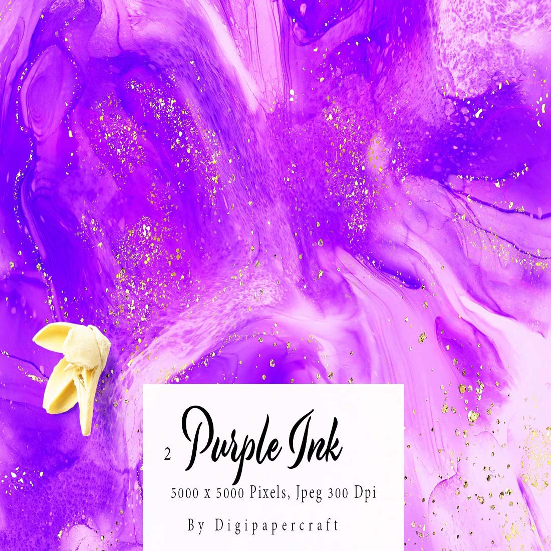 Purple Alcohol Ink paper, Alcohol ink , Watercolor Texture preview image.