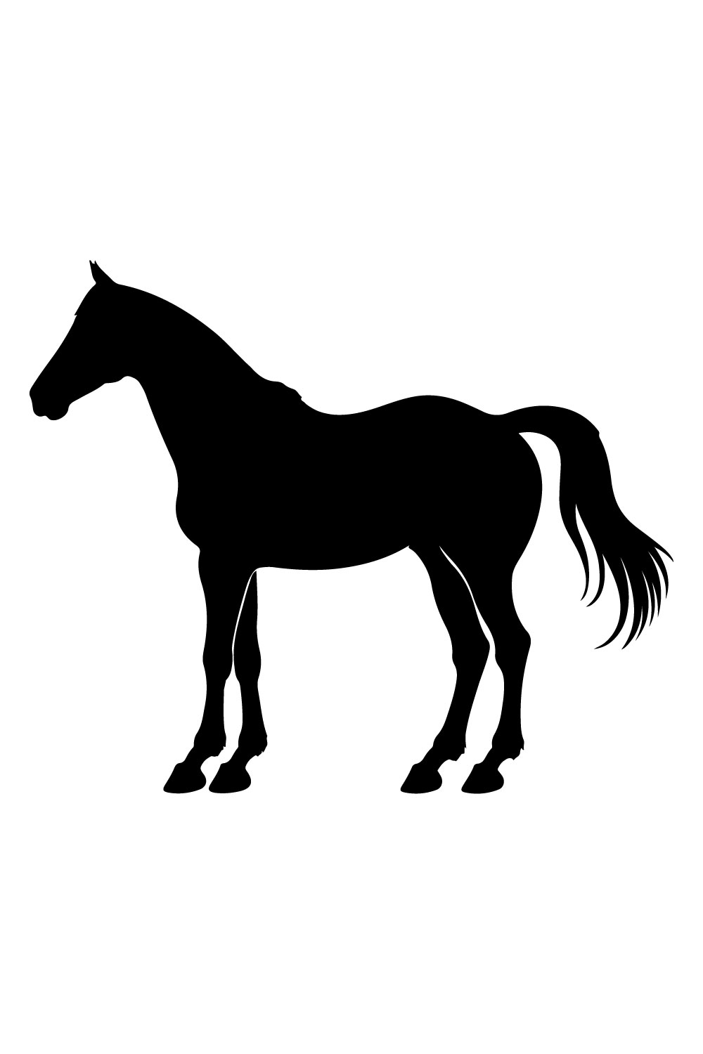 Quarter Horse silhouette pinterest preview image.