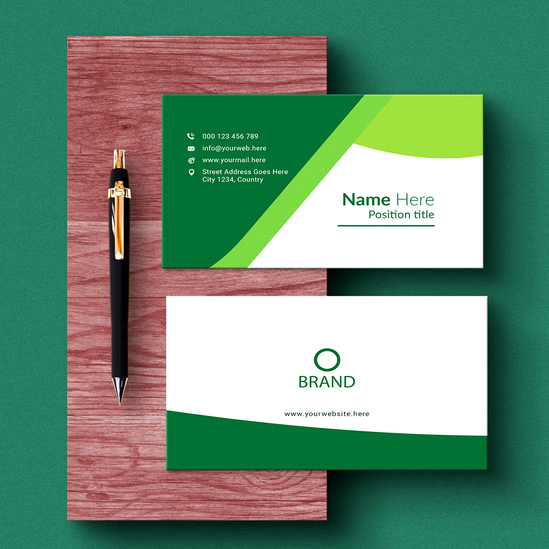 creative and simple modern business card design cover image.