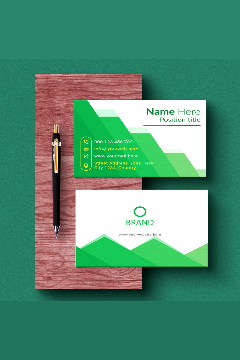 creative and simple modern business card design pinterest preview image.