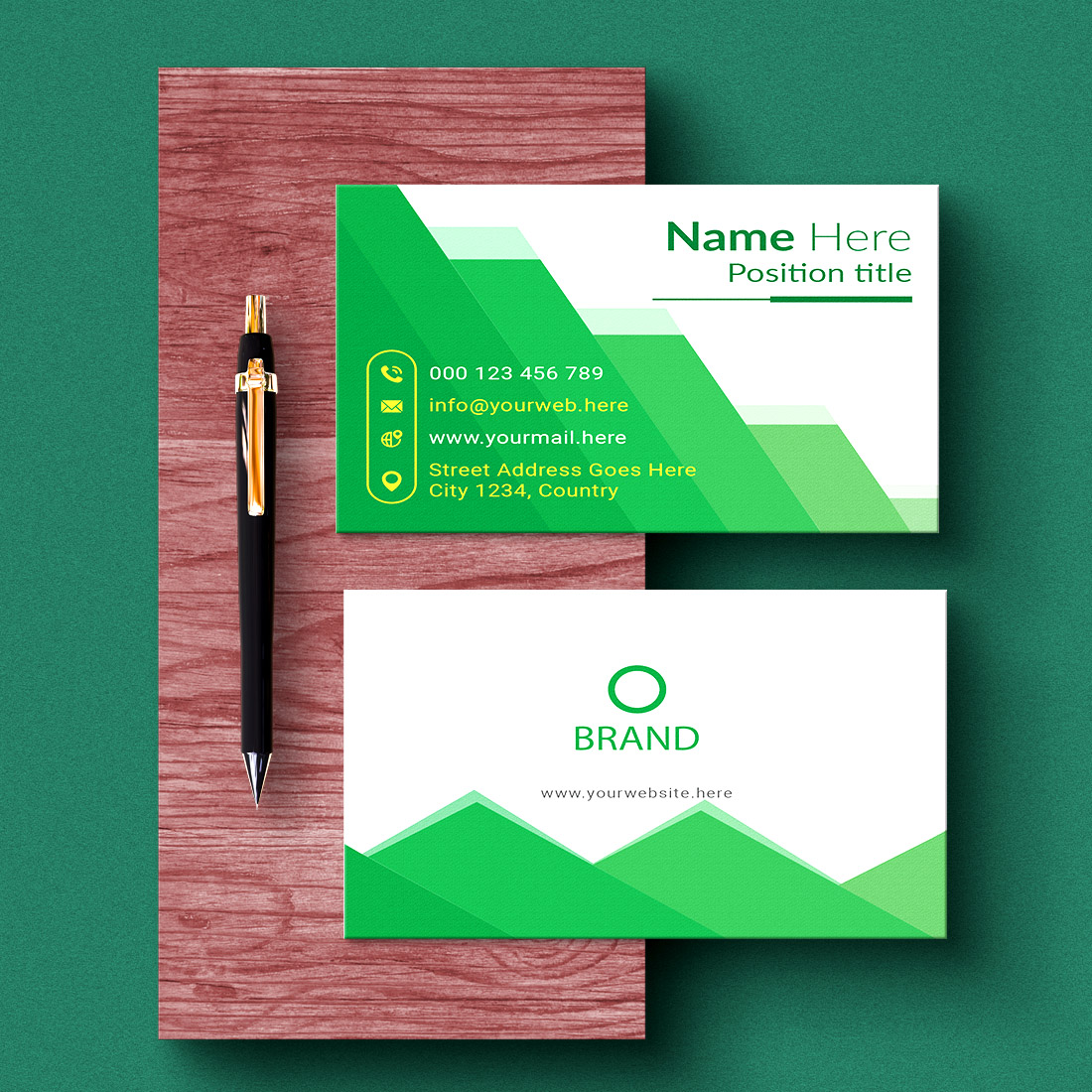 creative and simple modern business card design cover image.