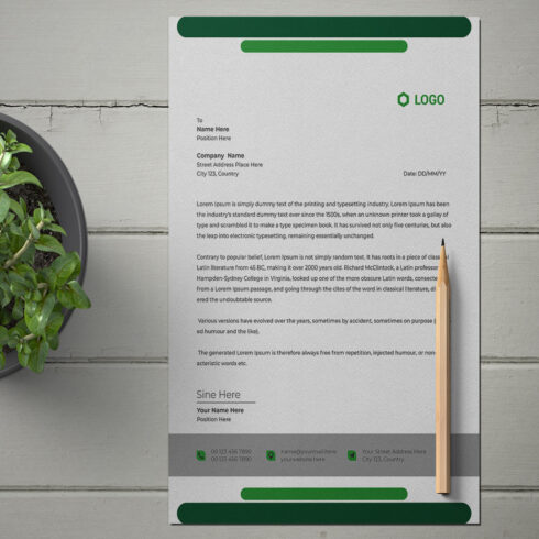 This is a letterhead design This template download contains one color letterhead design cover image.