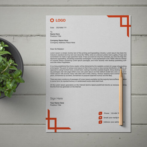 This is a letterhead design This template download contains one color letterhead design cover image.