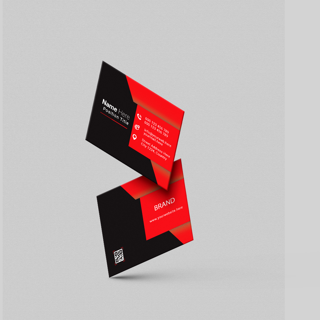 creative and simple modern business card design preview image.