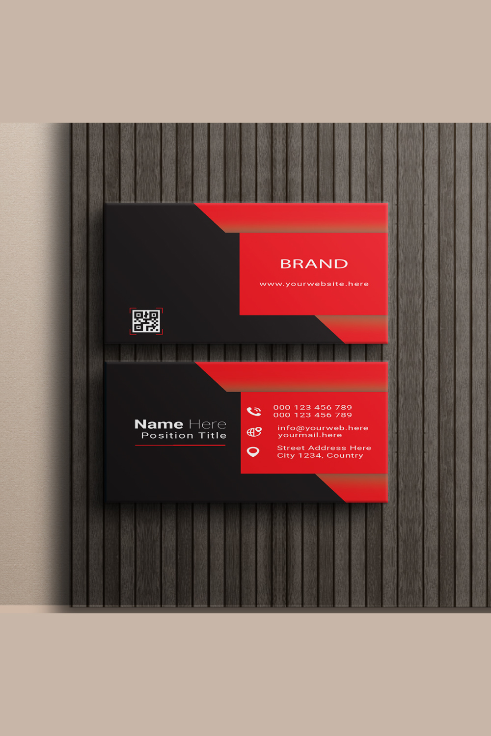 creative and simple modern business card design pinterest preview image.