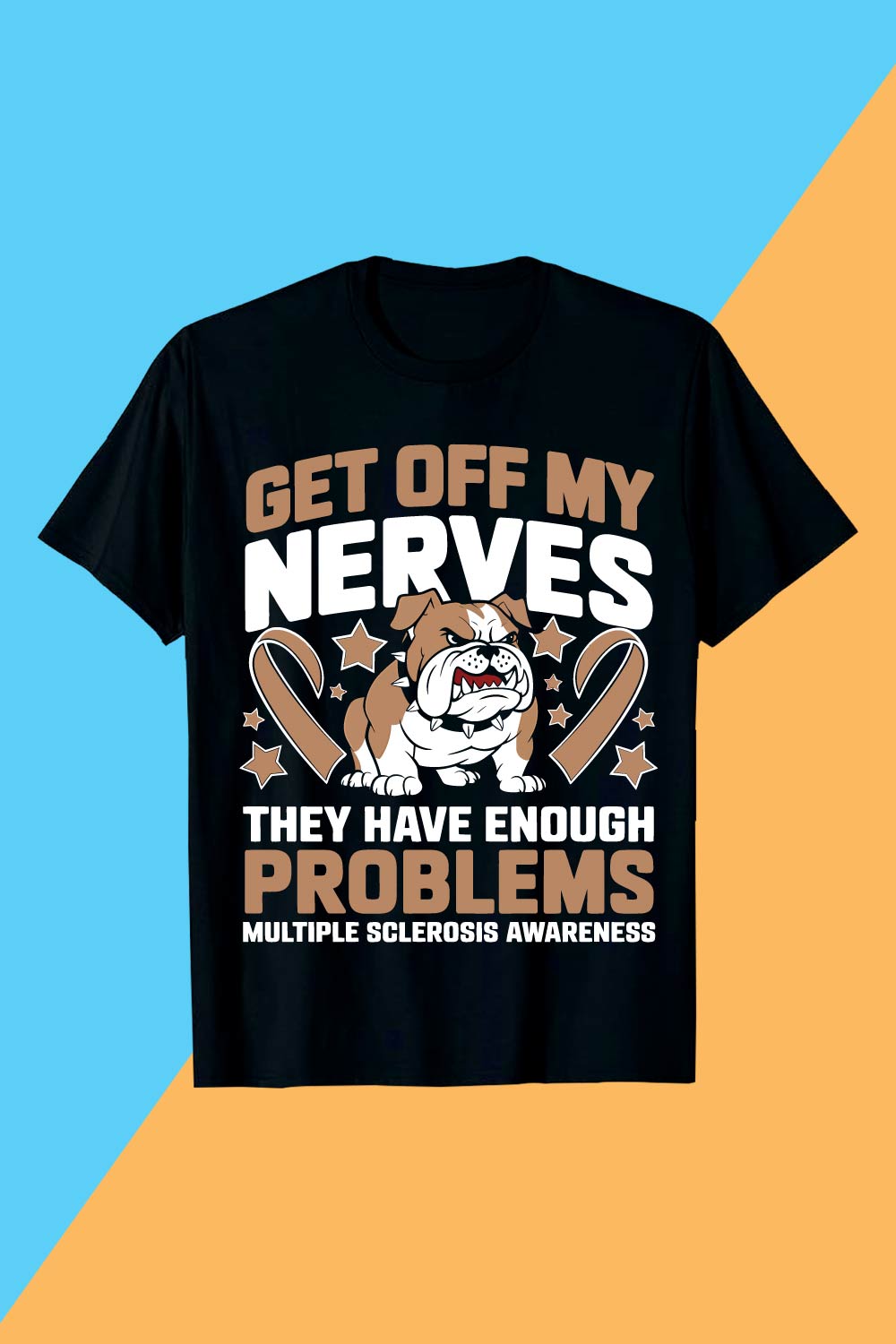 Awareness vector Bulldog t shirt pinterest preview image.