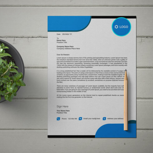 This is a letterhead design This template download contains one color letterhead design, cover image.