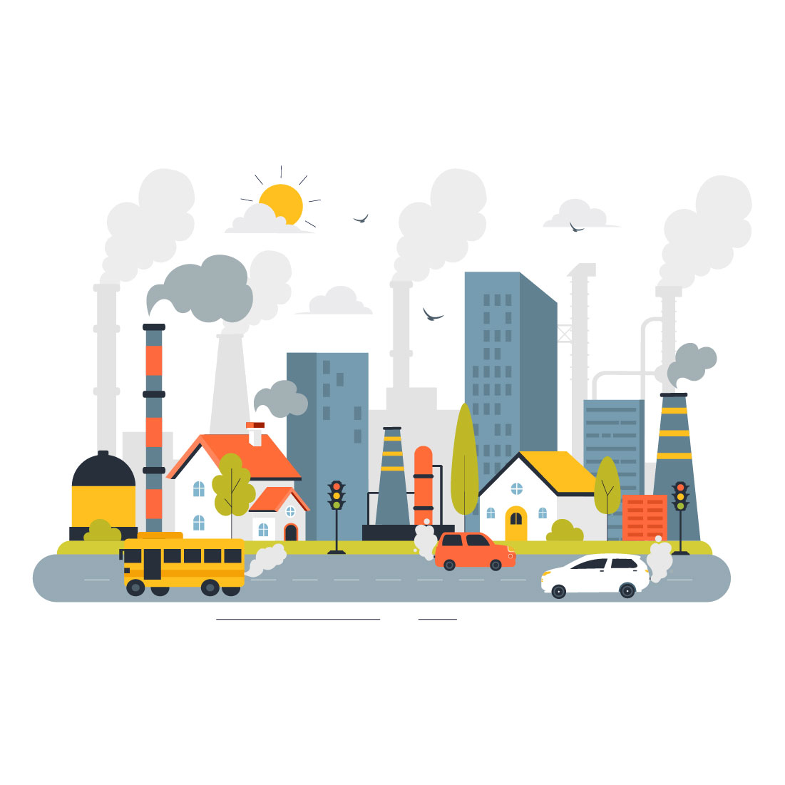 9 Air Pollution Illustration preview image.