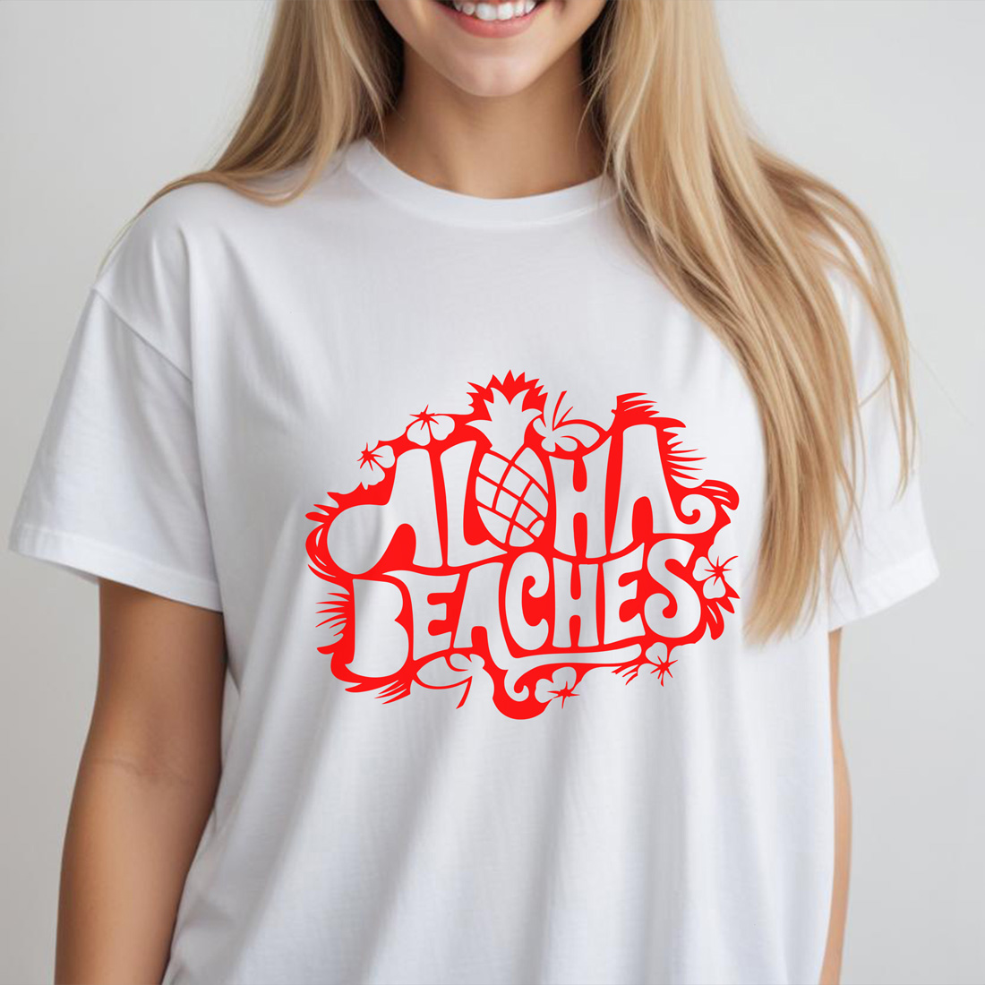 aloha beaches female tshirt front mockup 383