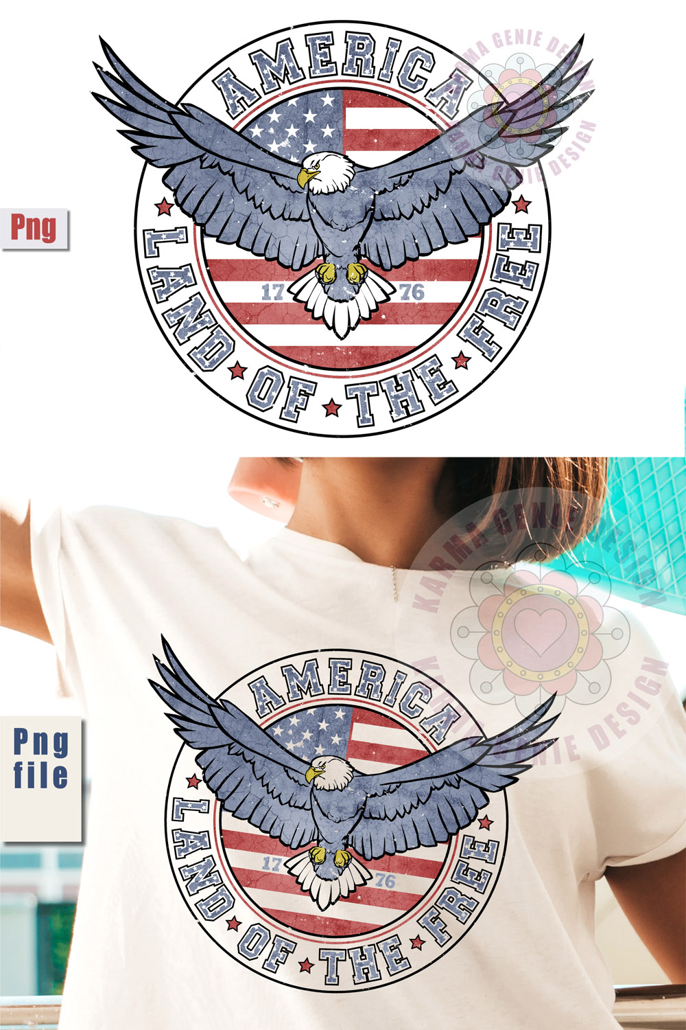 America - 4th of July - USA Png Design pinterest preview image.