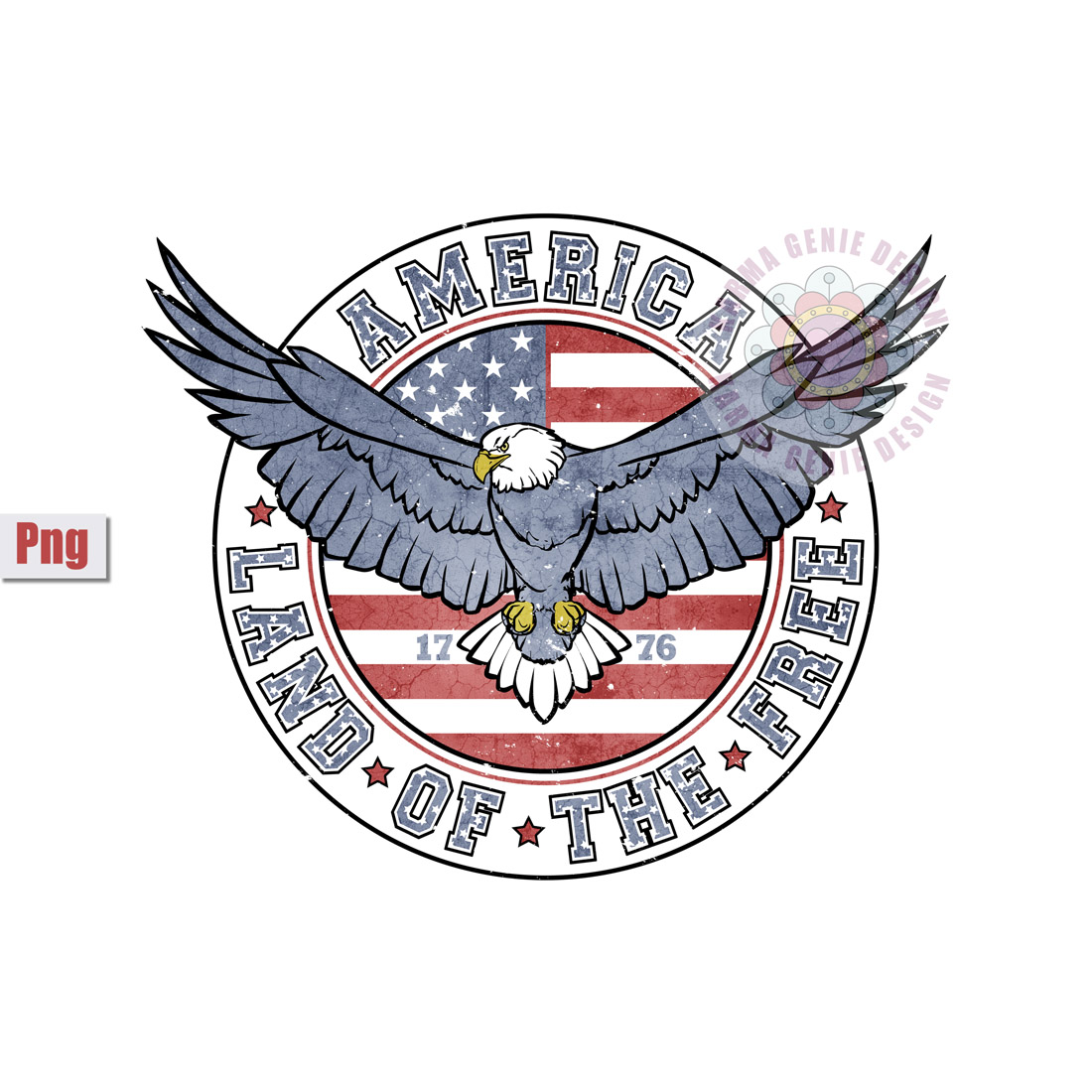 America - 4th of July - USA Png Design preview image.