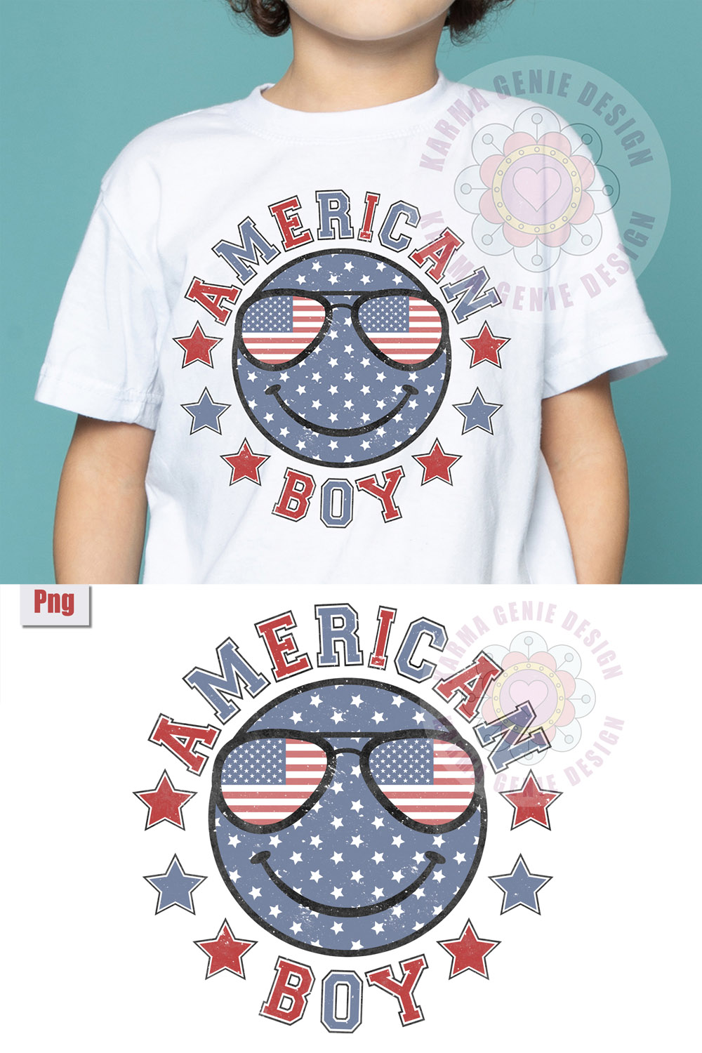 American Boy Design - Retro USA Png pinterest preview image.