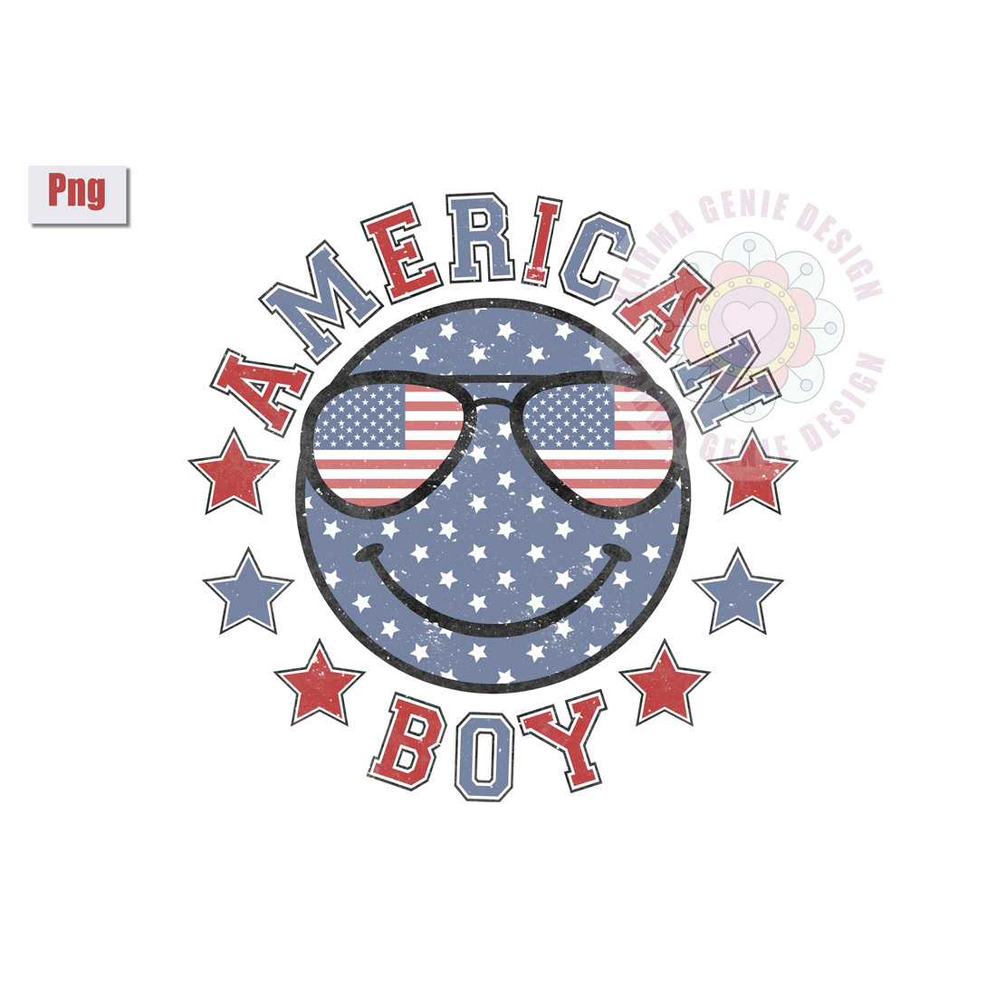 American Boy Design - Retro USA Png preview image.