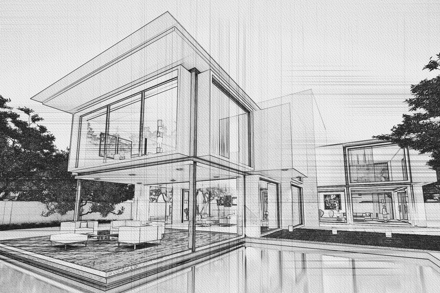 architecture drawing photo effect 9 249