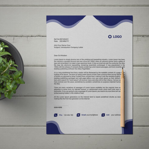 This is a letterhead design This template download contains one color letterhead design cover image.