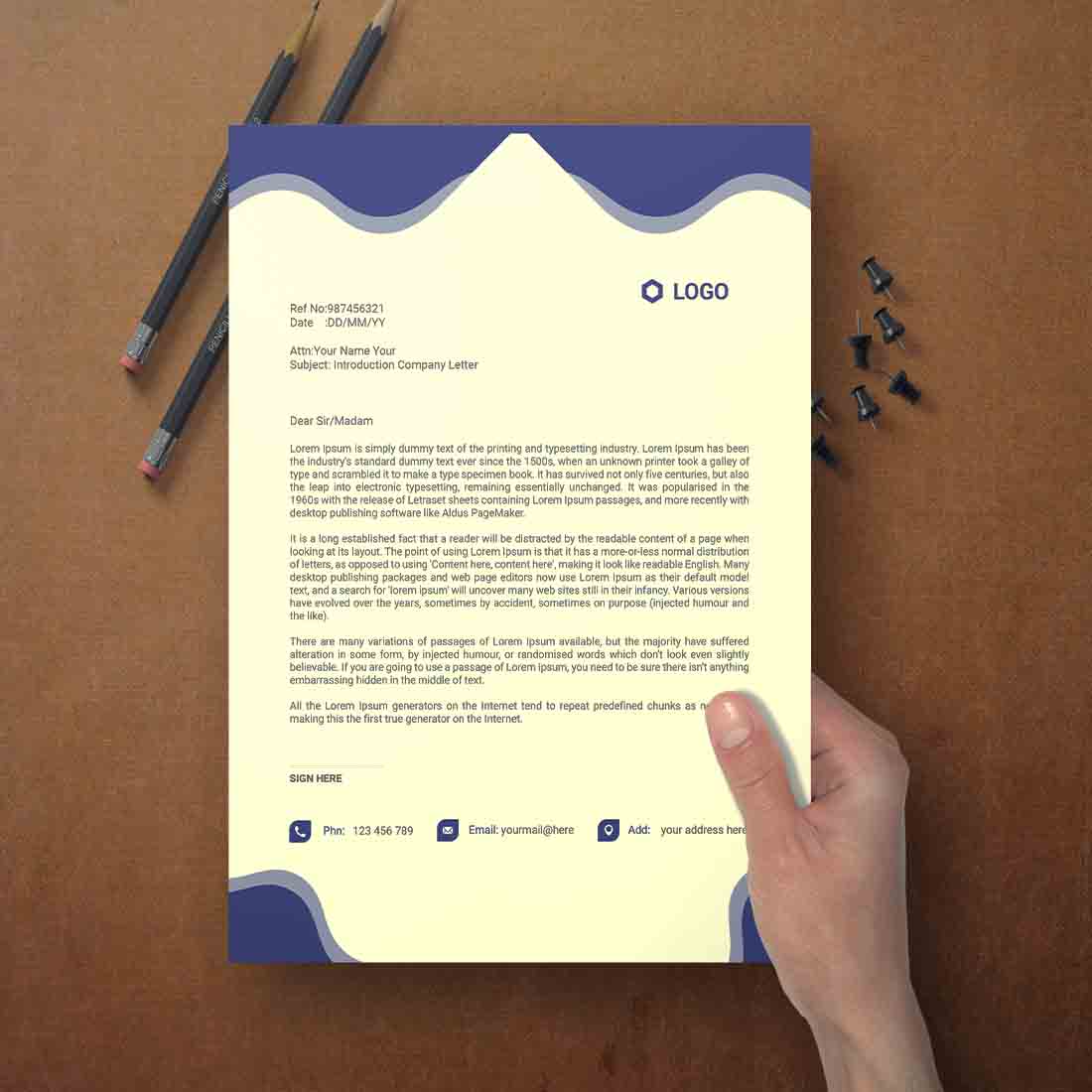 This is a letterhead design This template download contains one color letterhead design preview image.