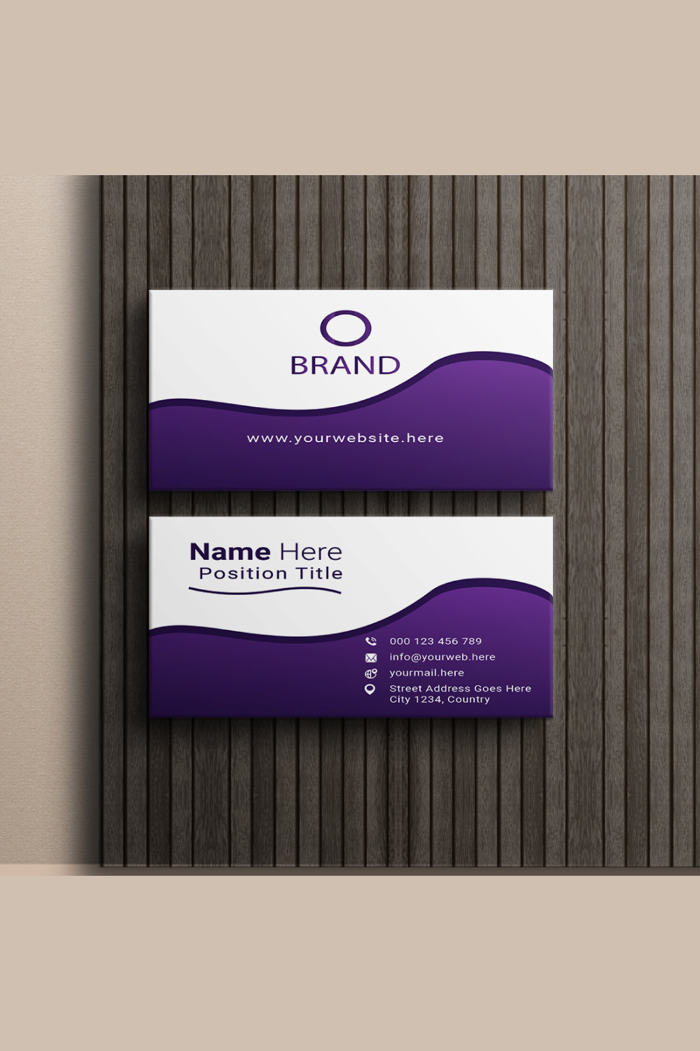 creative and simple modern business card design pinterest preview image.