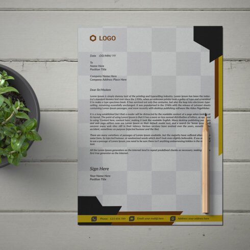 This is a letterhead design This template download contains one color letterhead design cover image.