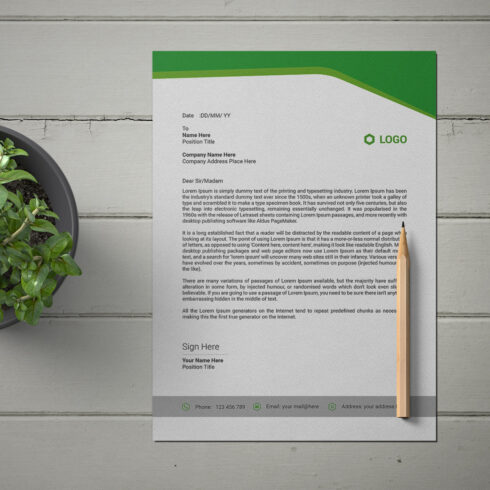 This is a letterhead design This template download contains one color letterhead design cover image.