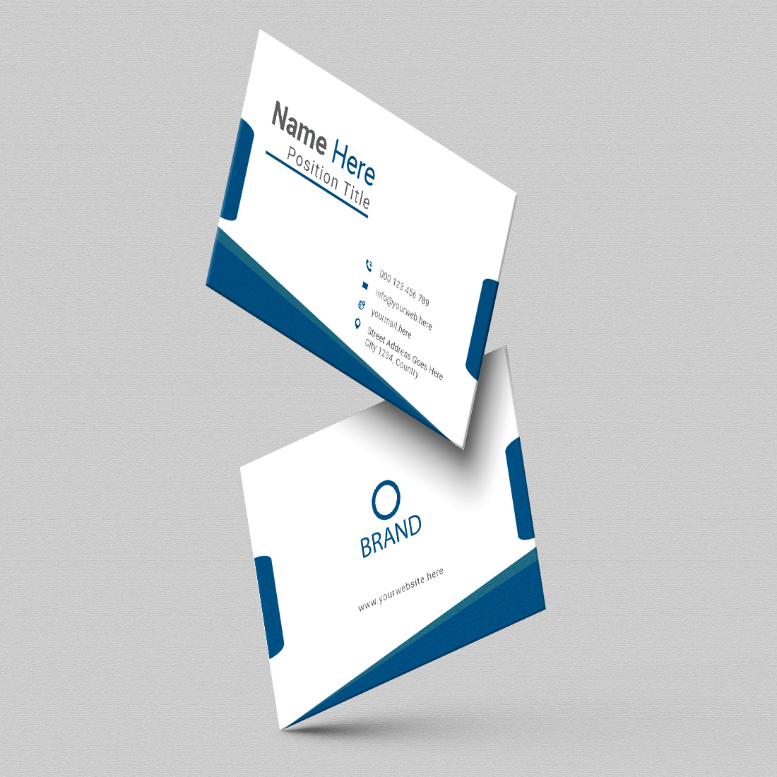 creative and simple modern business card design preview image.