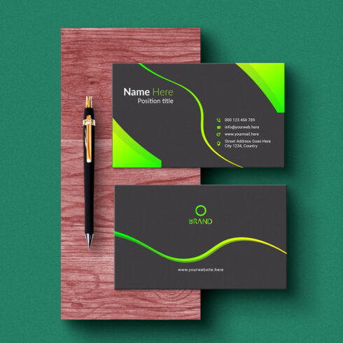 creative and simple modern business card design cover image.