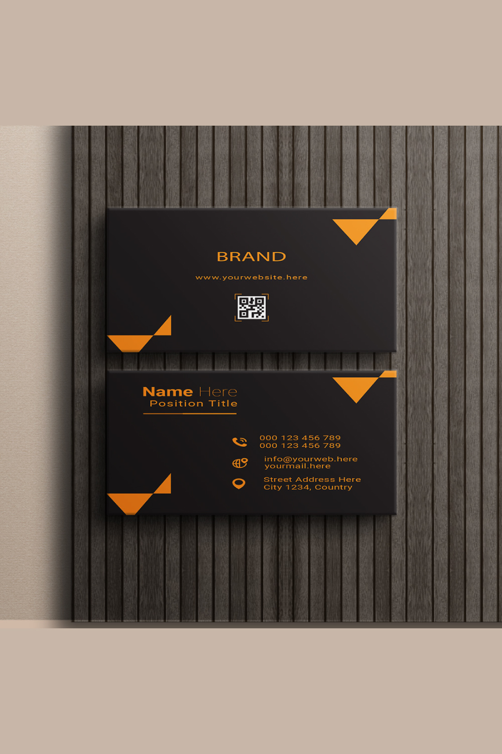 creative and simple modern business card design pinterest preview image.