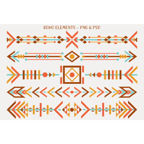 5 X Boho Graphic Elements cover image.