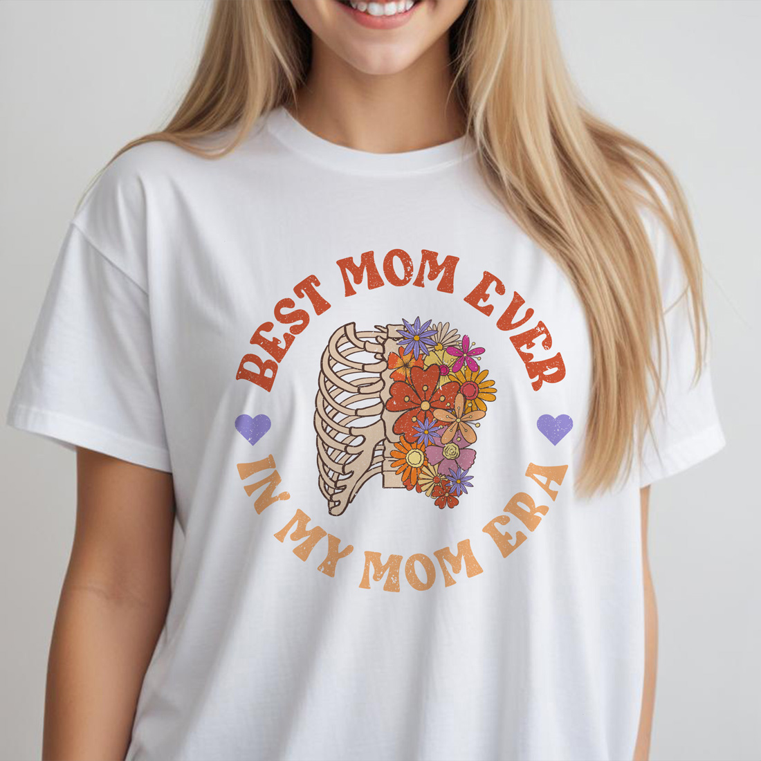 best mom ever in my mom era graphic design for mothers day white female tshirt front mockup 539