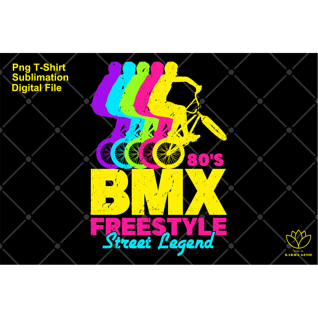 Retro 80's Bmx Png - Graphic Sublimation cover image.