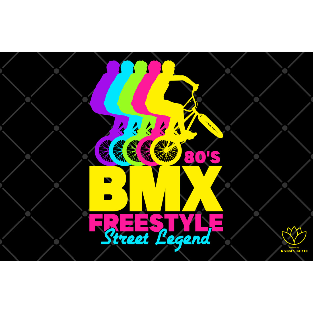 Retro 80's Bmx Png - Graphic Sublimation preview image.