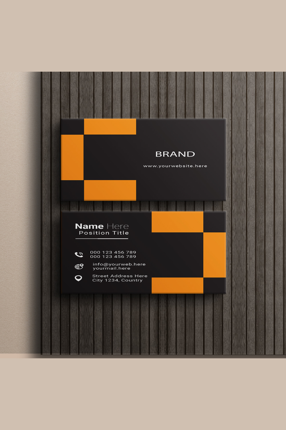 creative and simple modern business card design pinterest preview image.