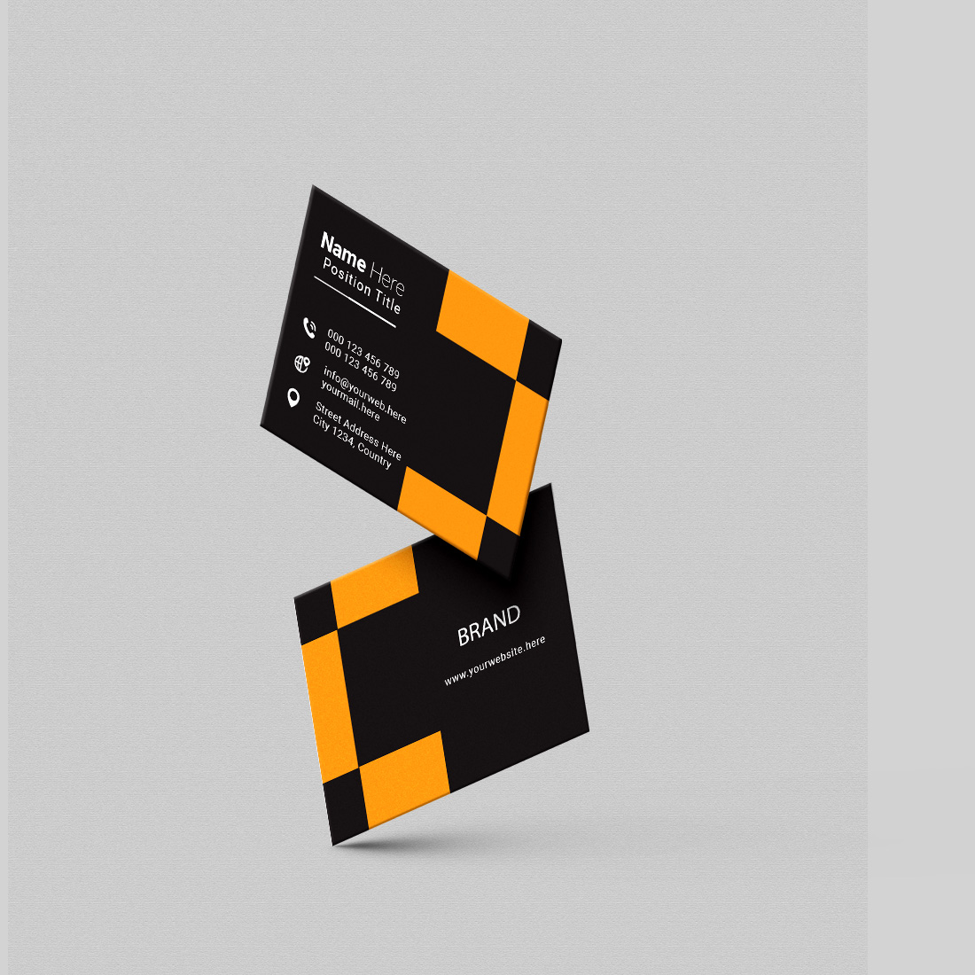 creative and simple modern business card design preview image.